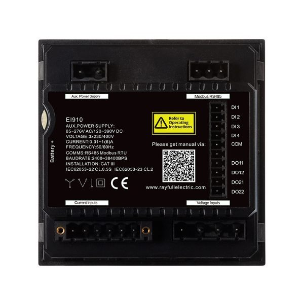 Three-phase power and energy analyzer | 3 phase | RS485 Modbus | Accuracy class 0.5 | For PV systems | Digital LCD display 2