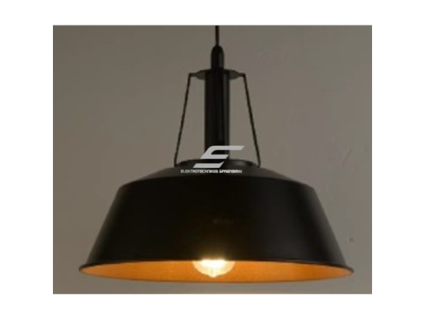 Pakabinamas šviestuvas | E27 | 1x35W | 230V | Ø310x350mm | su 1m kabeliu | be lempučių | IP20 | juodas korpusas | baltas vidus Pakabinamas šviestuvas | E27 | 1x35W | 230V | Ø310x350mm | su 1m kabeliu | be lempučių | IP20 | juodas korpusas | baltas vidus