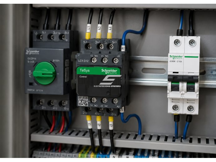 LC1K kontaktorius | 4P | 4NA kontaktai | AC-1 20A | iki 440V | 230VAC ritė | elektros variklių ir valdymo grandinėms 1