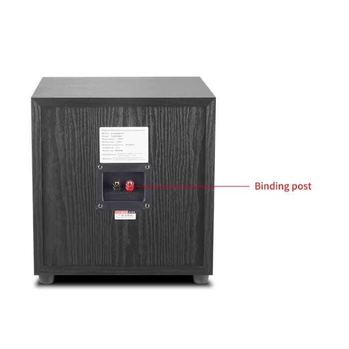 Pasīvais zemfrekvences skaļrunis | skaļrunis | 100W | 4 Ω | 310x300x320mm | melna koka apdare 1 Pasīvais zemfrekvences skaļrunis | skaļrunis | 100W | 4 Ω | 310x300x320mm | melna koka apdare 1