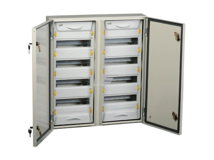 Elektros paskirstymo | modulinis skydelis | dėžė | skydas | 96 modulių | 704x620x138mm | hermetinis | virštinkinis | plieninis | IP54 | IEK | PRO | MKM16-N-2X48-54-ZU | 4606056417494