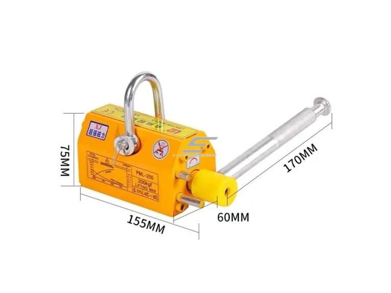 Pasyvus kėlimo magnetas 200kg Pasyvus kėlimo magnetas 200kg
