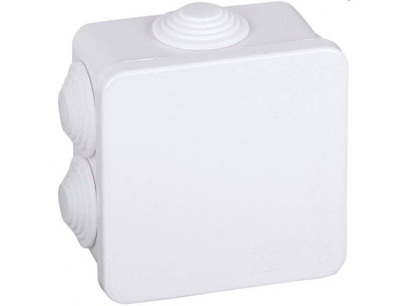 Elektros instaliacijos paskirstymo dėžutė | hermetinė | 80x80x50mm | su sandarikliais | paviršinė | balta | IP55 | 4779041466934 Elektros instaliacijos paskirstymo dėžutė | hermetinė | 80x80x50mm | su sandarikliais | paviršinė | balta | IP55 | 4779041466934
