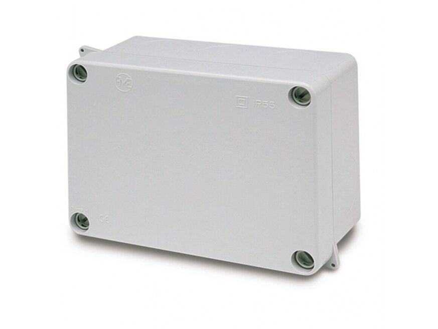 Elektros instaliacijos paskirstymo dėžutė | hermetinė | 110x150x63mm | paviršinė | pilka | IP55 | Famatel | 3072 | 8429760450177 Elektros instaliacijos paskirstymo dėžutė | hermetinė | 110x150x63mm | paviršinė | pilka | IP55 | Famatel | 3072 | 8429760450177