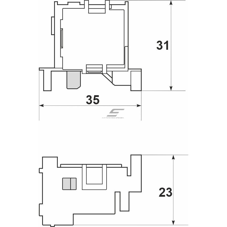 Styk pomocniczy (lewy) do przemysłowych wyłączników automatycznych FMC1/3U (FMD) | 1NO+1NC | 10A | 230/400V | Promfactor Baltic F/AX1L 1