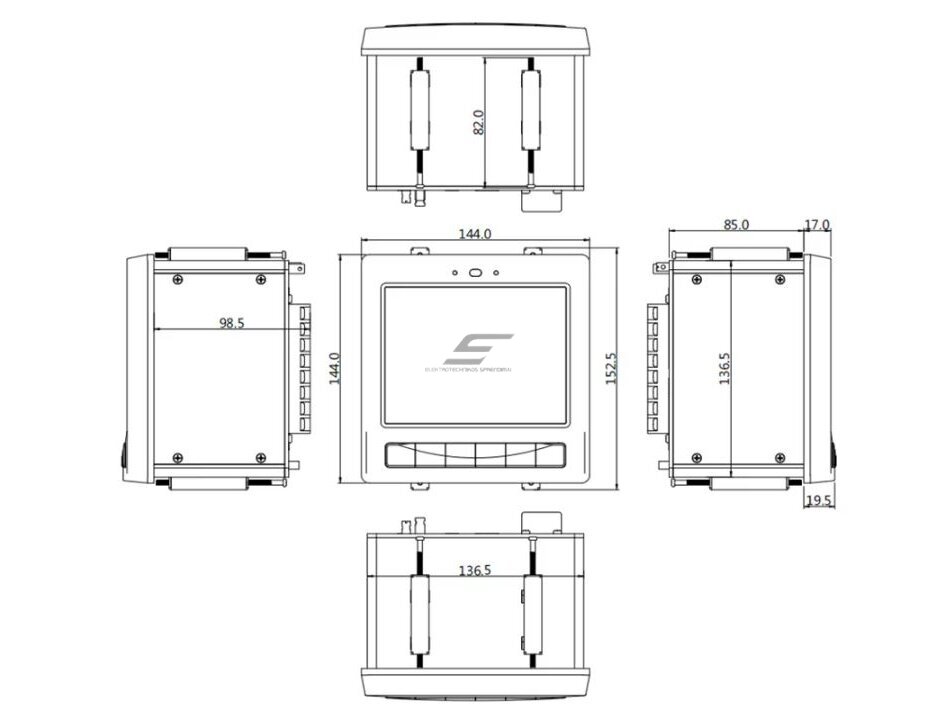Panelinis | skaitmeninis elektros tinklo 380V analizatorius trifazis | 85-265VAC | 100-330VDC | 16GB | Ethernet | RS485 | RJ45 | Modbus 6 Panelinis | skaitmeninis elektros tinklo 380V analizatorius trifazis | 85-265VAC | 100-330VDC | 16GB | Ethernet | RS485 | RJ45 | Modbus 6