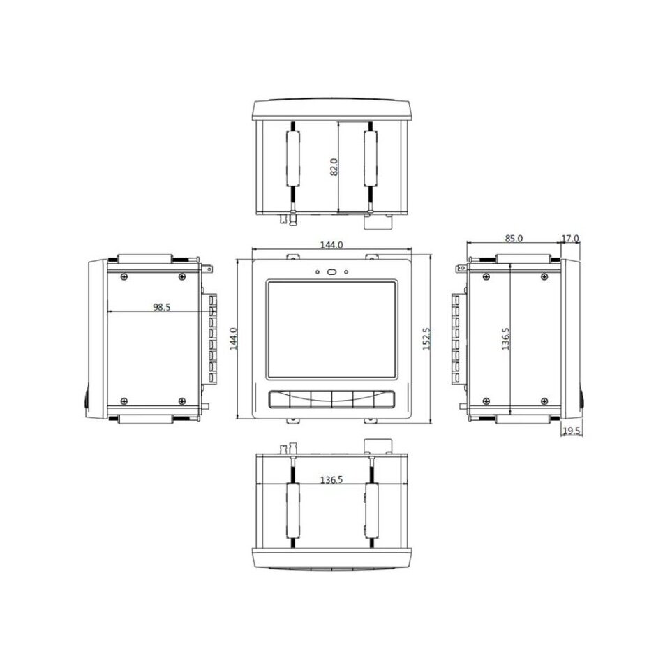 Paneļa | digitālais trīsfāžu 380V elektrotīkla analizators | 85-265VAC | 100-330VDC | 16GB | Ethernet | RS485 | RJ45 | Modbus 6 Paneļa | digitālais trīsfāžu 380V elektrotīkla analizators | 85-265VAC | 100-330VDC | 16GB | Ethernet | RS485 | RJ45 | Modbus 6