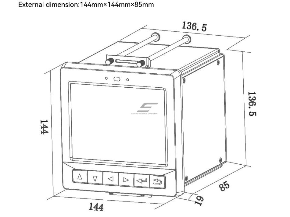 Panelinis | skaitmeninis elektros tinklo 380V analizatorius trifazis | 85-265VAC | 100-330VDC | 16GB | Ethernet | RS485 | RJ45 | Modbus 7 Panelinis | skaitmeninis elektros tinklo 380V analizatorius trifazis | 85-265VAC | 100-330VDC | 16GB | Ethernet | RS485 | RJ45 | Modbus 7