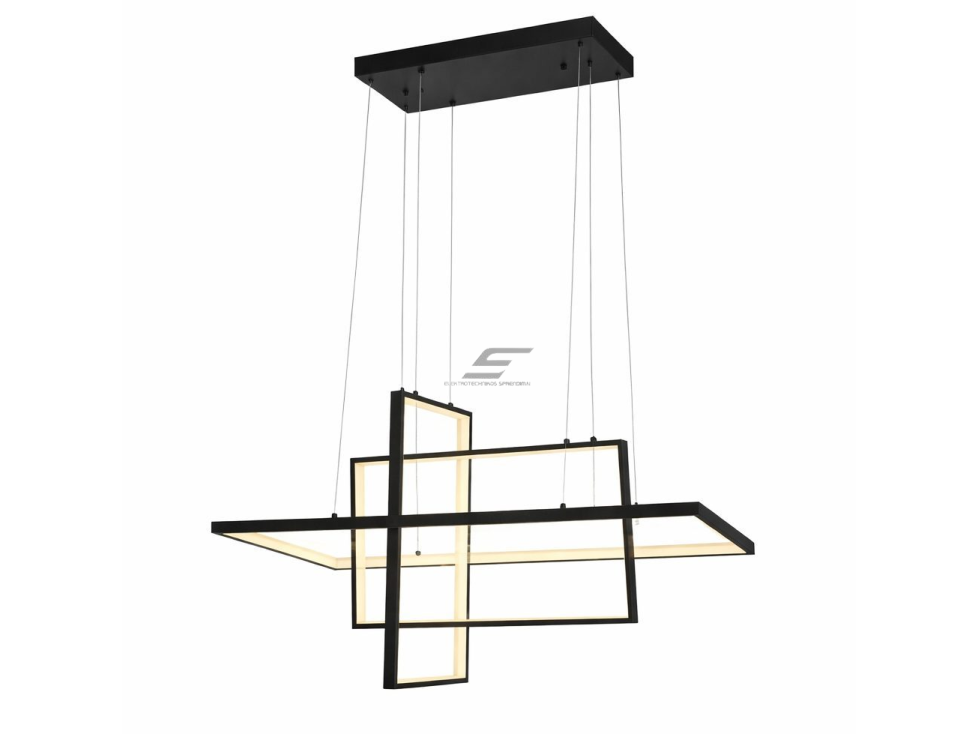 Pakabinamas LED šviestuvas | 67W | 3000K | 5360 lm | 800 x 250 x 250 mm | juodo smėlio spalvos | IP20 | Optonica PD67-A4
