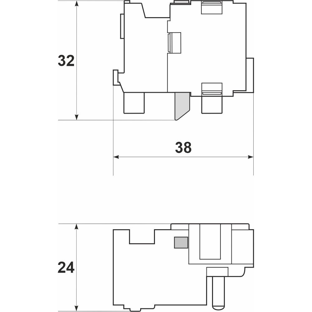 Styk pomocniczy (prawy) do przemysłowych wyłączników automatycznych FMC2/3U (FMD) | 1NO+1NC | 10A | 230/400V | Promfactor Baltic F/AX2R 1