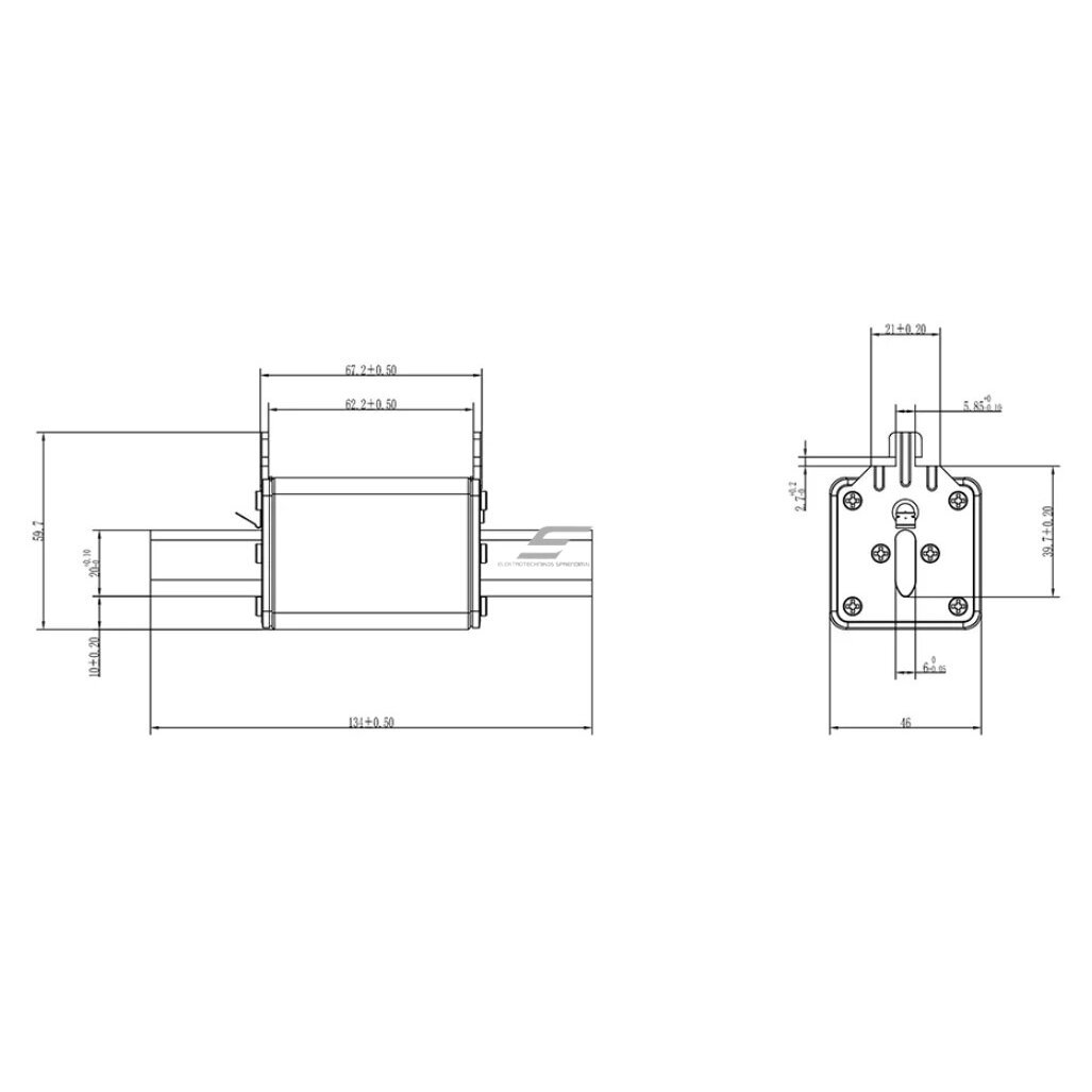 Knife fuse | ceramic | NH1 | 250A | gG | 120kA | 500V 1