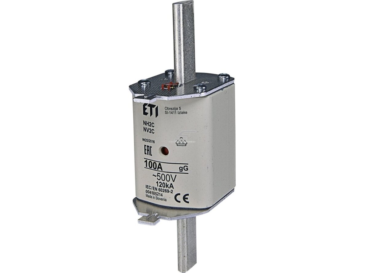 Peilinis saugiklis | NH2C | 100A | 500V | 120kA | gG | Eti | WT-2C | 004185214