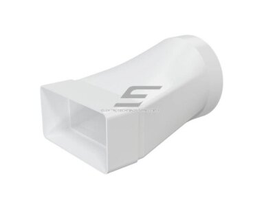 Perėjimas | adapteris ortakiams | vėdinimo sistemoms | apvalių ir kvadratinių ortakių sujungimas | D100 | 120x60mm | baltas | plastikinis | 612JO10PA Perėjimas | adapteris ortakiams | vėdinimo sistemoms | apvalių ir kvadratinių ortakių sujungimas | D100 | 120x60mm | baltas | plastikinis | 612JO10PA