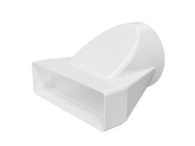 Perėjimas | adapteris ortakiams | vėdinimo sistemoms | apvalių ir kvadratinių ortakių sujungimas | D125 | 204x60mm | baltas | plastikinis | 620JO12,5PA Perėjimas | adapteris ortakiams | vėdinimo sistemoms | apvalių ir kvadratinių ortakių sujungimas | D125 | 204x60mm | baltas | plastikinis | 620JO12,5PA
