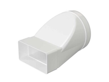 Perėjimas | adapteris ortakiams | vėdinimo sistemoms | apvalių ir kvadratinių ortakių sujungimas | D125 | 120x60mm | baltas | plastikinis | 612JO12,5PA Perėjimas | adapteris ortakiams | vėdinimo sistemoms | apvalių ir kvadratinių ortakių sujungimas | D125 | 120x60mm | baltas | plastikinis | 612JO12,5PA