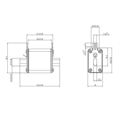 Nažu drošinātājs | keramikas | NH00 | 160A | gG | 120kA | 500V Nažu drošinātājs | keramikas | NH00 | 160A | gG | 120kA | 500V