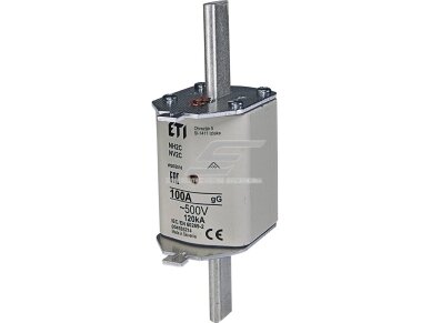 Peilinis saugiklis | NH2C | 100A | 500V | 120kA | gG | Eti | WT-2C | 004185214 Peilinis saugiklis | NH2C | 100A | 500V | 120kA | gG | Eti | WT-2C | 004185214