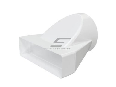 Perėjimas | adapteris ortakiams | vėdinimo sistemoms | apvalių ir kvadratinių ortakių sujungimas | D125 | 204x60mm | baltas | plastikinis | 620JO12,5PA Perėjimas | adapteris ortakiams | vėdinimo sistemoms | apvalių ir kvadratinių ortakių sujungimas | D125 | 204x60mm | baltas | plastikinis | 620JO12,5PA