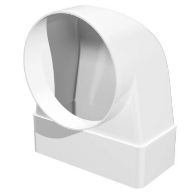 Przejście | adapter | złączka kanału wentylacyjnego (kolano) 90° | do systemów wentylacyjnych | do łączenia okrągłych i prostokątnych kanałów wentylacyjnych | D150 | 204x60mm | 620JO15A