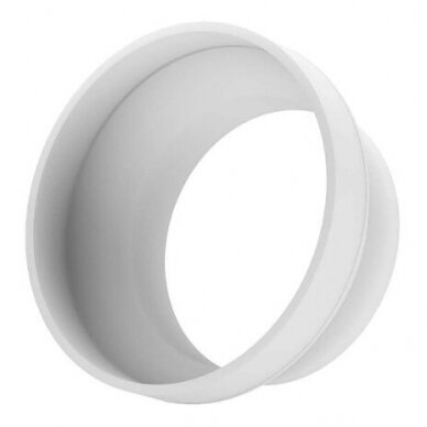 Savienotājs gaisa vadam | adapteris | pāreja | ventilācijas sistēmām | D100/120 | balts | plastmasas | 1012PO 1 Savienotājs gaisa vadam | adapteris | pāreja | ventilācijas sistēmām | D100/120 | balts | plastmasas | 1012PO 1