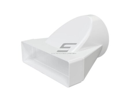 Perėjimas | adapteris ortakiams | vėdinimo sistemoms | apvalių ir kvadratinių ortakių sujungimas | D125 | 204x60mm | baltas | plastikinis | 620JO12,5PA Perėjimas | adapteris ortakiams | vėdinimo sistemoms | apvalių ir kvadratinių ortakių sujungimas | D125 | 204x60mm | baltas | plastikinis | 620JO12,5PA