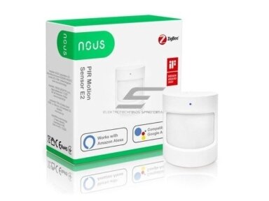 Išmanus | belaidis PIR judesio jutiklis | daviklis | 47x38x35mm | 120° | 8m | baltas | Wi-Fi | ZigBee | Tuya | NOUS-E2 | 5907772033869 Išmanus | belaidis PIR judesio jutiklis | daviklis | 47x38x35mm | 120° | 8m | baltas | Wi-Fi | ZigBee | Tuya | NOUS-E2 | 5907772033869