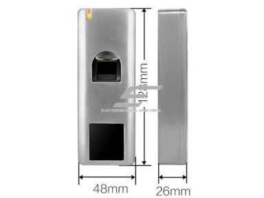 Antivandalinis | biometrinis pirštų atspaudų ir RFID kortelių skaitytuvas | 12VDC | 128x48x26mm | IP66 | SF1 Antivandalinis | biometrinis pirštų atspaudų ir RFID kortelių skaitytuvas | 12VDC | 128x48x26mm | IP66 | SF1