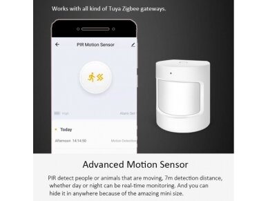 Išmanus | belaidis PIR judesio jutiklis | daviklis | 47x38x35mm | 120° | 8m | baltas | Wi-Fi | ZigBee | Tuya | NOUS-E2 | 5907772033869 4 Išmanus | belaidis PIR judesio jutiklis | daviklis | 47x38x35mm | 120° | 8m | baltas | Wi-Fi | ZigBee | Tuya | NOUS-E2 | 5907772033869 4