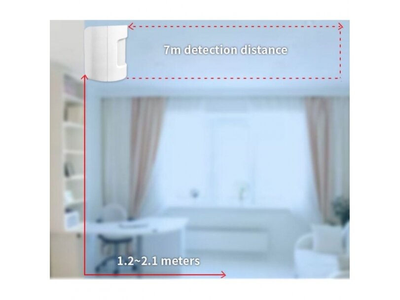 Išmanus | belaidis PIR judesio jutiklis | daviklis | 47x38x35mm | 120° | 8m | baltas | Wi-Fi | ZigBee | Tuya | NOUS-E2 | 5907772033869 5