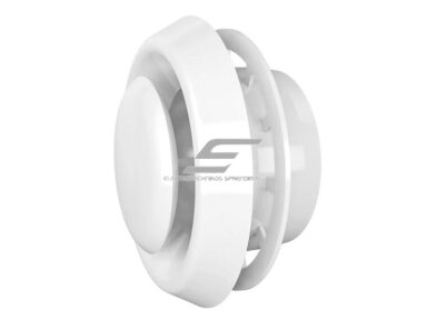 Difuzorius D260 su flanšu D200 ir fiksavimo žiedu | vėdinimo | ventiliacijos sistemoms | plastikinis | baltas | 20PDF Difuzorius D260 su flanšu D200 ir fiksavimo žiedu | vėdinimo | ventiliacijos sistemoms | plastikinis | baltas | 20PDF