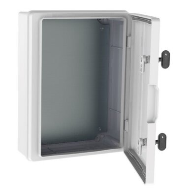 Plastic surface-mounted hermetic panel | box | halogen-free | 400x300x130mm | white doors | IP65 | TEM Plastic surface-mounted hermetic panel | box | halogen-free | 400x300x130mm | white doors | IP65 | TEM
