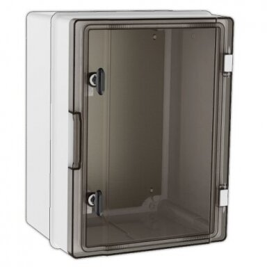 Plastic surface-mounted hermetic box | enclosure | halogen-free | 400x300x230mm | transparent door | IP65 | TEM Plastic surface-mounted hermetic box | enclosure | halogen-free | 400x300x230mm | transparent door | IP65 | TEM
