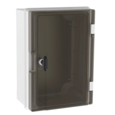 Plastic overhead hermetic panel | box | halogen-free | 210x300x130mm | transparent doors | IP65 | TEM Plastic overhead hermetic panel | box | halogen-free | 210x300x130mm | transparent doors | IP65 | TEM