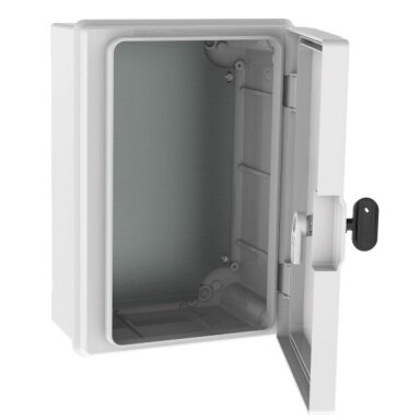 Plastic surface-mounted hermetic distribution box | 210x300x130mm | white doors | IP65 | TEM Plastic surface-mounted hermetic distribution box | 210x300x130mm | white doors | IP65 | TEM