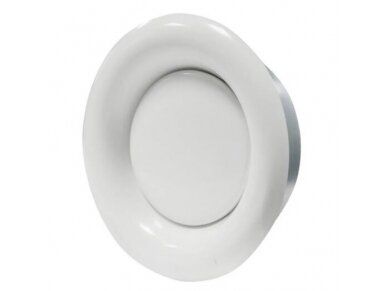 Difuzorius su flanšu D122,4 | vėdinimo | ventiliacijos sistemoms | metalinis | baltas | 12,5MDF