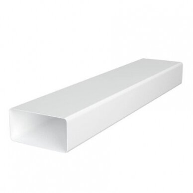 Plastic rectangular | square air duct | for ventilation systems | 110x55mm | 0.5m | straight | rigid | white | 511SOK Plastic rectangular | square air duct | for ventilation systems | 110x55mm | 0.5m | straight | rigid | white | 511SOK
