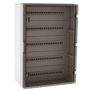 Plastic surface-mounted hermetic electrical distribution board | box | 100 modules | halogen-free | sealable | 500×700×250 mm | transparent door | IP65 | TEM Plastic surface-mounted hermetic electrical distribution board | box | 100 modules | halogen-free | sealable | 500×700×250 mm | transparent door | IP65 | TEM