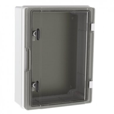 Plastic surface-mounted hermetic panel | box | halogen-free | 400x300x130mm | transparent doors | IP65 | TEM Plastic surface-mounted hermetic panel | box | halogen-free | 400x300x130mm | transparent doors | IP65 | TEM