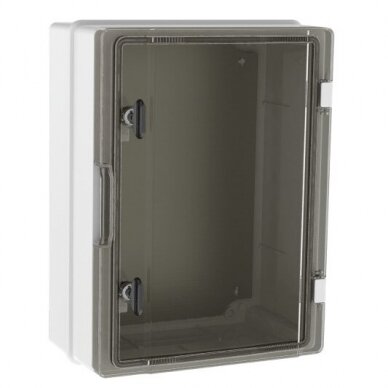 Plastic overhead sealed enclosure | box | halogen-free | 400x300x170mm | transparent door | IP65 | TEM Plastic overhead sealed enclosure | box | halogen-free | 400x300x170mm | transparent door | IP65 | TEM