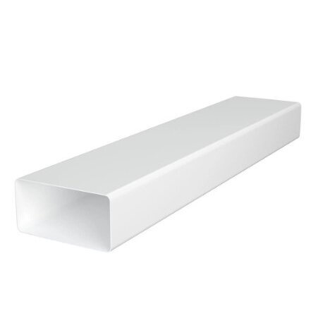 Plastic rectangular | square air duct | for ventilation systems | 110x55mm | 0.5m | straight | rigid | white | 511SOK Plastic rectangular | square air duct | for ventilation systems | 110x55mm | 0.5m | straight | rigid | white | 511SOK