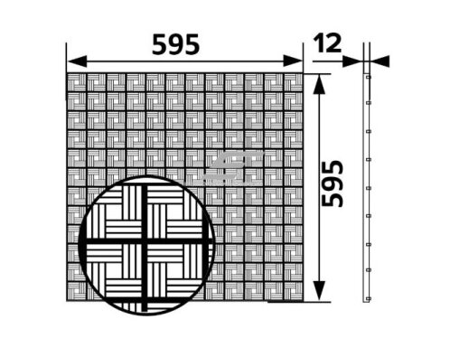 Plastikinės ventiliacijos dekoratyvinės grotelės | Armstrong tipo luboms | į lubas | 600x600mm | 6060LU 3 Plastikinės ventiliacijos dekoratyvinės grotelės | Armstrong tipo luboms | į lubas | 600x600mm | 6060LU 3