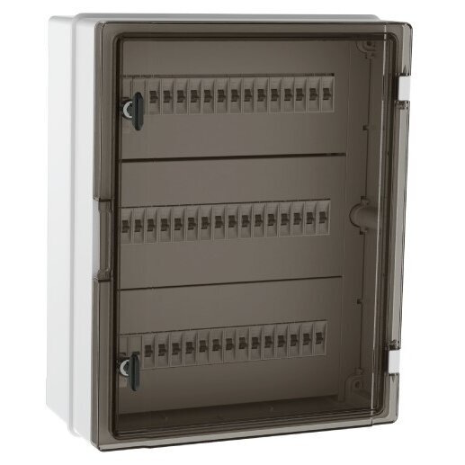 Plastic surface-mounted hermetic electrical distribution board | enclosure | 48 modules | halogen-free | with sealing (tamper-proof) option | 400×500×200 mm | transparent door | IP65 | TEM
