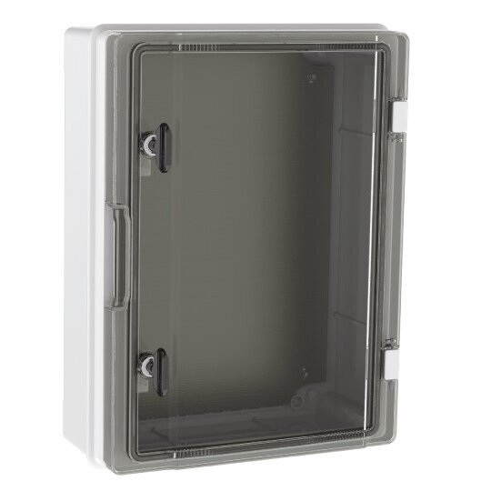 Plastic surface-mounted hermetic panel | box | halogen-free | 400x300x130mm | transparent doors | IP65 | TEM Plastic surface-mounted hermetic panel | box | halogen-free | 400x300x130mm | transparent doors | IP65 | TEM