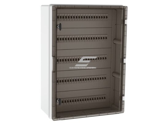 Elektros paskirstymo | modulinis skydelis | dėžė | skydas | 100 modulių | 500x700x250mm | skaidrios durelės | behalogeninis | su plombavimo galimybe | hermetinis | virštinkinis | plastikinis | IP65 | TEM | 920.5070.252.100