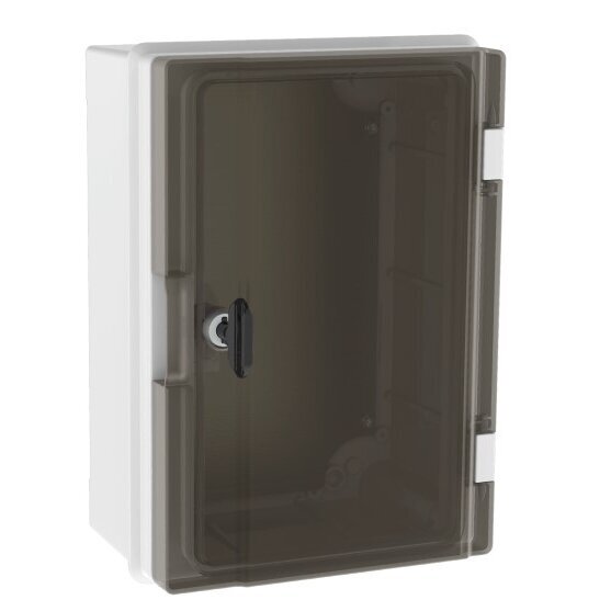 Plastic overhead hermetic panel | box | halogen-free | 210x300x130mm | transparent doors | IP65 | TEM Plastic overhead hermetic panel | box | halogen-free | 210x300x130mm | transparent doors | IP65 | TEM