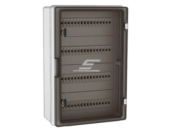 Elektros paskirstymo | modulinis skydelis | dėžė | skydas | 64 modulių | 400x600x200mm | skaidrios durelės | behalogeninis | su plombavimo galimybe | hermetinis | virštinkinis | plastikinis | IP65 | TEM | 920.4060.202.064