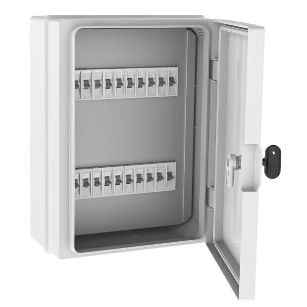Plastic surface-mounted sealed electrical distribution board | enclosure | 18 modules | halogen-free | with sealing (tamper-proof) option | 260×350×150 mm | white door | IP65 | TEM