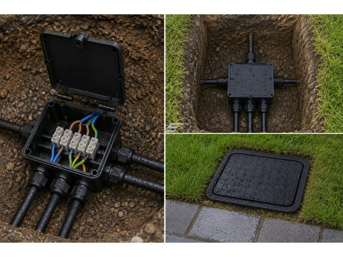 Požeminio sujungimo dėžutė laidams | su gnybtais | 4xM25 | 4-8mm / 8-12mm / 10-14mm | 163x152x60mm | hermetinė | IP68 3