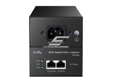 PoE adapteris (injectorius) | 60 W | GbE | 802.3af/at/bt palaikymas | duomenų + maitinimo perdavimas vienu kabeliu | metalinis korpusas PoE adapteris (injectorius) | 60 W | GbE | 802.3af/at/bt palaikymas | duomenų + maitinimo perdavimas vienu kabeliu | metalinis korpusas