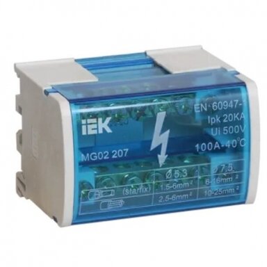 Potenciālu izlīdzināšanas kopne | spaiļu bloks | 2x7 | L+PEN | DIN | IEK | YND10-2-07-100 | 4606056048636 Potenciālu izlīdzināšanas kopne | spaiļu bloks | 2x7 | L+PEN | DIN | IEK | YND10-2-07-100 | 4606056048636